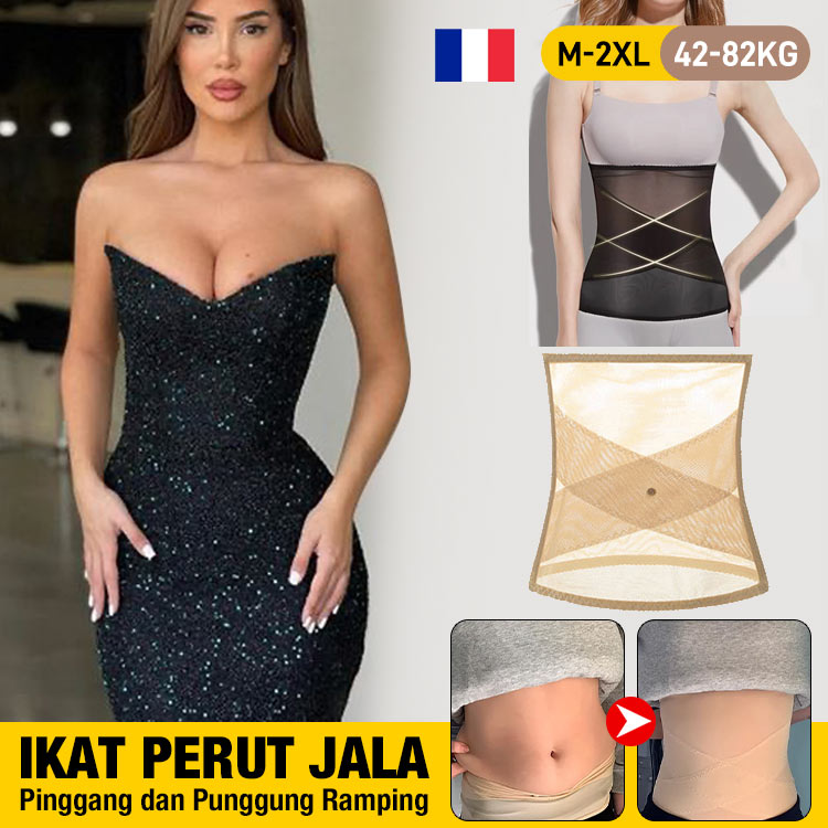 Potongan kedua hanya 70rb-Ikat perut jala-Diimpor dari Prancis-Dikombinasikan dengan tenun sutra bermutu tinggi-Membentuk pinggang dan punggung yang indah